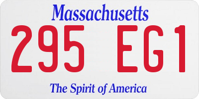 MA license plate 295EG1