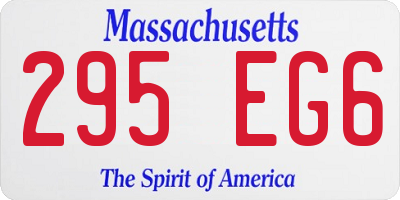 MA license plate 295EG6