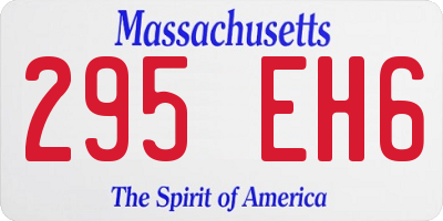 MA license plate 295EH6