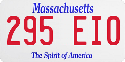 MA license plate 295EI0