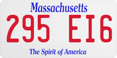 MA license plate 295EI6