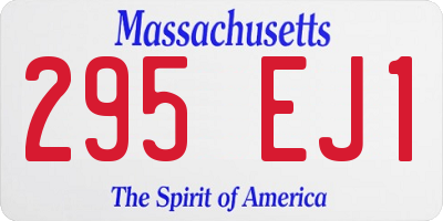 MA license plate 295EJ1