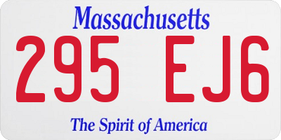 MA license plate 295EJ6