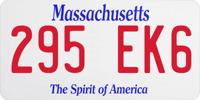 MA license plate 295EK6