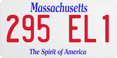 MA license plate 295EL1