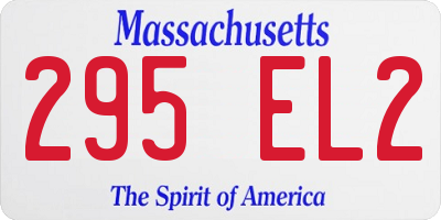 MA license plate 295EL2