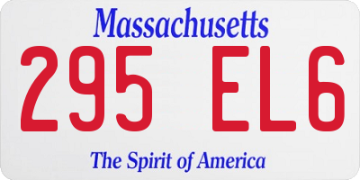 MA license plate 295EL6