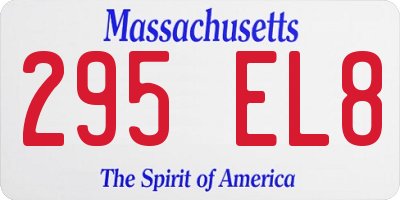 MA license plate 295EL8