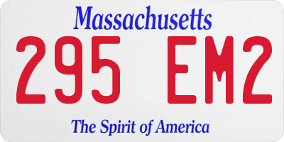 MA license plate 295EM2