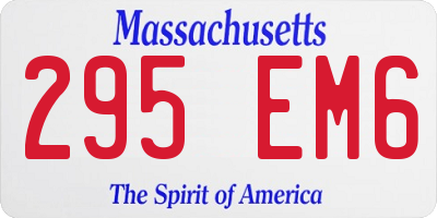 MA license plate 295EM6