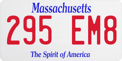 MA license plate 295EM8