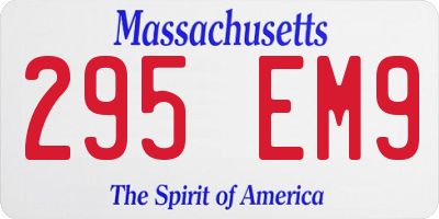 MA license plate 295EM9