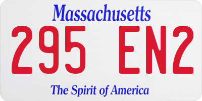 MA license plate 295EN2