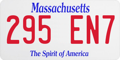 MA license plate 295EN7