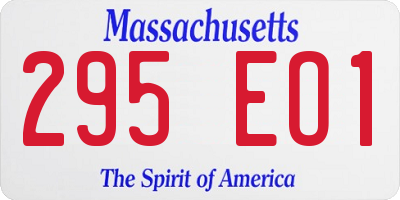 MA license plate 295EO1