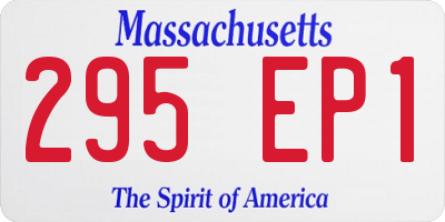 MA license plate 295EP1
