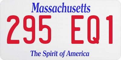 MA license plate 295EQ1