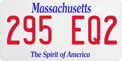 MA license plate 295EQ2
