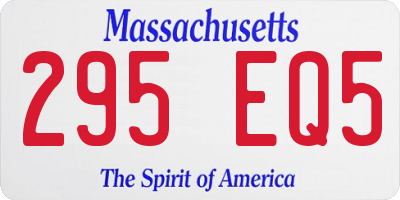 MA license plate 295EQ5