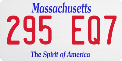 MA license plate 295EQ7