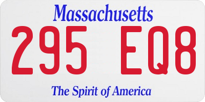 MA license plate 295EQ8