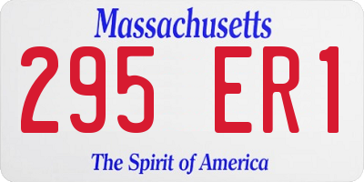 MA license plate 295ER1