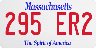 MA license plate 295ER2