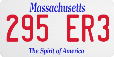 MA license plate 295ER3