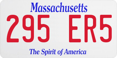 MA license plate 295ER5