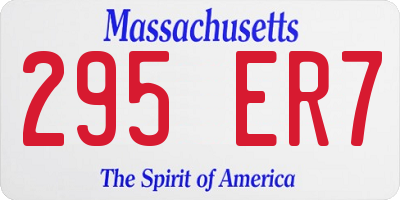MA license plate 295ER7