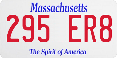MA license plate 295ER8