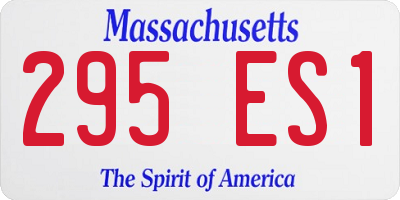 MA license plate 295ES1