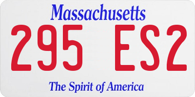 MA license plate 295ES2