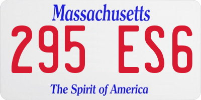MA license plate 295ES6