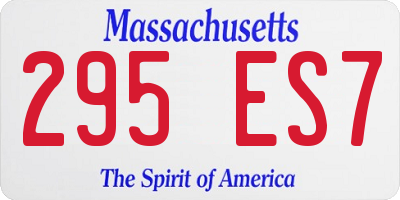 MA license plate 295ES7