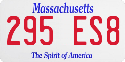 MA license plate 295ES8