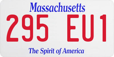 MA license plate 295EU1