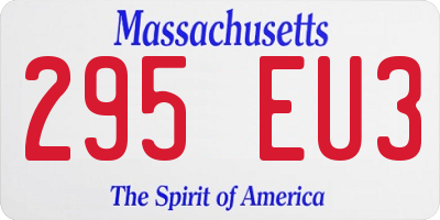 MA license plate 295EU3