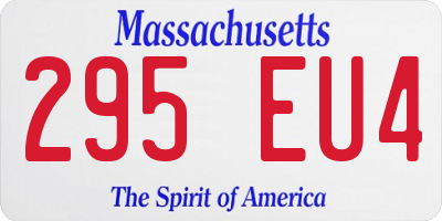 MA license plate 295EU4
