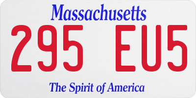 MA license plate 295EU5