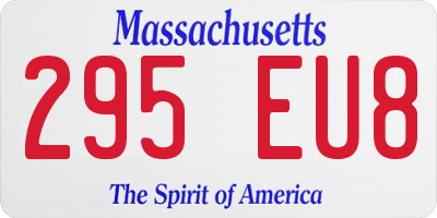 MA license plate 295EU8