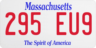 MA license plate 295EU9