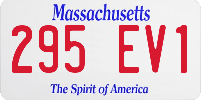 MA license plate 295EV1