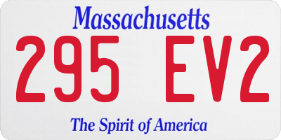 MA license plate 295EV2
