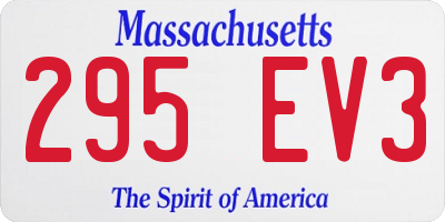 MA license plate 295EV3
