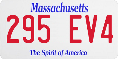 MA license plate 295EV4