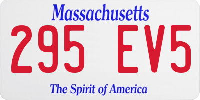 MA license plate 295EV5