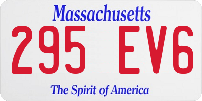 MA license plate 295EV6
