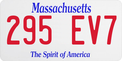 MA license plate 295EV7