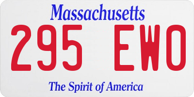 MA license plate 295EW0